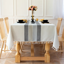 Load image into Gallery viewer, Waterproof Oil-proof Rectangle Tablecloth Cotton Linen Wrinkle Resistant Tablecloth for Kitchen Dining Buffet Party