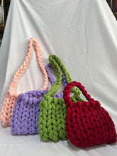 Load image into Gallery viewer, Diy Chunky Handbag,Thick Cotton Wool Woven Handbag, Handmade Coarse Wool Knitted Bucket Bag
