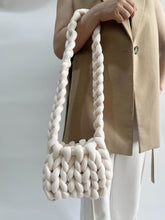 Load image into Gallery viewer, Diy Chunky Handbag,Thick Cotton Wool Woven Handbag, Handmade Coarse Wool Knitted Bucket Bag

