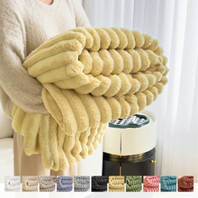 Load image into Gallery viewer, Soft Striped Cozy Fluffy Plush Gift Blankets,Faux Fur Throw Blanket