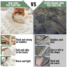 Load image into Gallery viewer, Soft Striped Cozy Fluffy Plush Gift Blankets,Faux Fur Throw Blanket