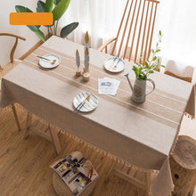 Load image into Gallery viewer, Waterproof Oil-proof Rectangle Tablecloth Cotton Linen Wrinkle Resistant Tablecloth for Kitchen Dining Buffet Party