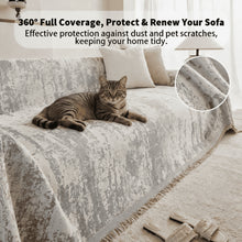 Load image into Gallery viewer, One-piece Fringed Chenille Sofa Cover | Pet & Kid Friendly Non-slip Couch Protector