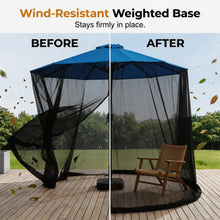 Load image into Gallery viewer, Patio Umbrella Mosquito Netting for 7.5ft to 11ft Umbrellas | Outdoor Insect Mesh Screen for Garden & Deck