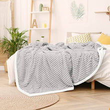 Load image into Gallery viewer, Throw Blanket, Super Soft Fluffy Warm Stripe Plush Blanket for Sofa Couch Bed