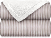 Load image into Gallery viewer, Throw Blanket, Super Soft Fluffy Warm Stripe Plush Blanket for Sofa Couch Bed