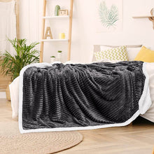 Load image into Gallery viewer, Throw Blanket, Super Soft Fluffy Warm Stripe Plush Blanket for Sofa Couch Bed