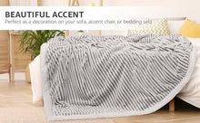 Load image into Gallery viewer, Throw Blanket, Super Soft Fluffy Warm Stripe Plush Blanket for Sofa Couch Bed