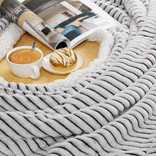 Load image into Gallery viewer, Throw Blanket, Super Soft Fluffy Warm Stripe Plush Blanket for Sofa Couch Bed