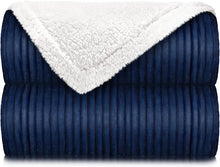 Load image into Gallery viewer, Throw Blanket, Super Soft Fluffy Warm Stripe Plush Blanket for Sofa Couch Bed