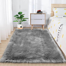 Load image into Gallery viewer, Faux Fur Sheepskin Area Rug - Rectangle