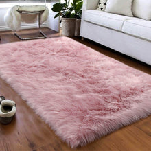 Load image into Gallery viewer, Faux Fur Sheepskin Area Rug - Rectangle