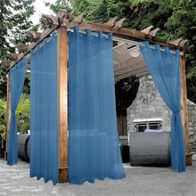 Load image into Gallery viewer, Waterproof Outdoor Sheer Curtains for Patio - 2 Panel Grommet Voile Curtains for Porch, Pergola, Cabana, Sun Shade - Lightweight Indoor/Outdoor Sheers for Living Room, Bedroom
