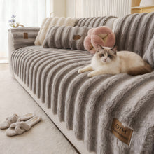 Load image into Gallery viewer, The Ultimate Pet-Proof Soft Thick Plush Sofa Cover - Warm &amp; Cozy for Winter

