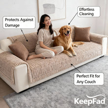 Load image into Gallery viewer, 4-Way Stretch Sofa Cover in Cozy Fabric - Warm, Machine Washable Slipcover for Pet-Friendly Living Rooms, Anti-Slip Fit
