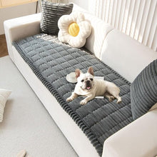 Load image into Gallery viewer, 4-Way Stretch Sofa Cover in Cozy Fabric - Warm, Machine Washable Slipcover for Pet-Friendly Living Rooms, Anti-Slip Fit
