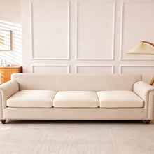 Load image into Gallery viewer, Linen Cotton Sectional Couch Cushion Covers - Stretch Washable Soft Sofa Seat &amp; Back Covers, 3-Piece Furniture Protector for Pets
