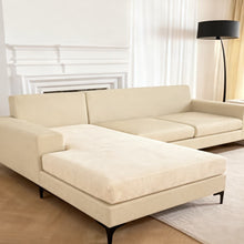 Load image into Gallery viewer, Linen Cotton Sectional Couch Cushion Covers - Stretch Washable Soft Sofa Seat &amp; Back Covers, 3-Piece Furniture Protector for Pets
