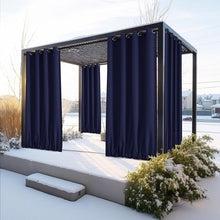 Load image into Gallery viewer, Windproof Patio Curtains: Weighted Bottom &amp; Fix Rope, No Flapping
