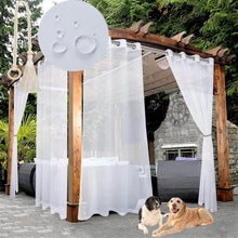 Load image into Gallery viewer, Waterproof Outdoor Sheer Curtains for Patio - 2 Panel Grommet Voile Curtains for Porch, Pergola, Cabana, Sun Shade - Lightweight Indoor/Outdoor Sheers for Living Room, Bedroom
