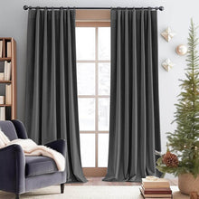 Load image into Gallery viewer, Luxury Velvet Blackout Curtains - 99% Light Blocking &amp; Thermal Insulated for Bedroom | Noise Reducing &amp; Energy Saving (Multiple Sizes)

