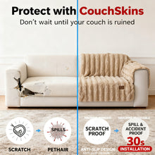 Load image into Gallery viewer, The Ultimate Pet-Proof Soft Thick Plush Sofa Cover - Warm &amp; Cozy for Winter

