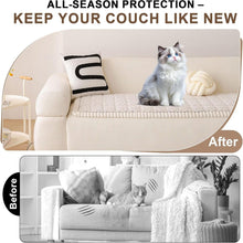 Load image into Gallery viewer, 4-Way Stretch Sofa Cover in Cozy Fabric - Warm, Machine Washable Slipcover for Pet-Friendly Living Rooms, Anti-Slip Fit

