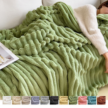 Load image into Gallery viewer, Soft and Warm Knitted Throw Blanket Luxurious Flag Stripe Design Cozy and Comfortable
