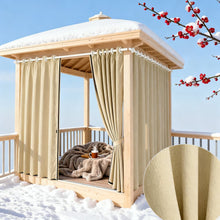Load image into Gallery viewer, All Weather Windproof Thermal Patio Curtains Waterproof Blackout
