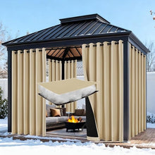 Load image into Gallery viewer, All Weather Windproof Thermal Patio Curtains Waterproof Blackout
