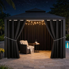 Load image into Gallery viewer, Extra Large Waterproof ,UV-Blocking Outdoor Curtains,Fits Large Patio,Gazebo
