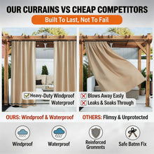 Load image into Gallery viewer, Windproof Patio Curtains: Weighted Bottom &amp; Fix Rope, No Flapping
