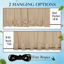 Load image into Gallery viewer, Windproof Patio Curtains: Weighted Bottom &amp; Fix Rope, No Flapping
