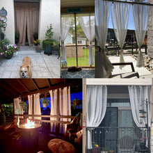 Load image into Gallery viewer, Waterproof Outdoor Sheer Curtains for Patio - 2 Panel Grommet Voile Curtains for Porch, Pergola, Cabana, Sun Shade - Lightweight Indoor/Outdoor Sheers for Living Room, Bedroom
