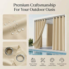 Load image into Gallery viewer, Waterproof Outdoor Curtains - Thermal Privacy for Patio, Porch &amp; Pool
