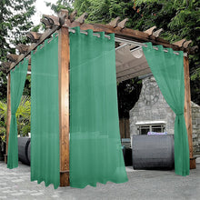 Load image into Gallery viewer, Waterproof Outdoor Sheer Curtains for Patio - 2 Panel Grommet Voile Curtains for Porch, Pergola, Cabana, Sun Shade - Lightweight Indoor/Outdoor Sheers for Living Room, Bedroom
