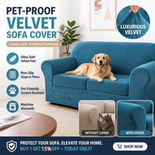 Load image into Gallery viewer, Pet Proof Velvet Sofa Cover - Non-Slip, Machine Washable
