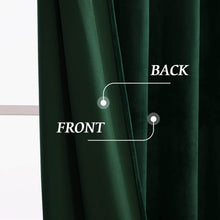 Load image into Gallery viewer, Luxury Velvet Blackout Curtains - 99% Light Blocking &amp; Thermal Insulated for Bedroom | Noise Reducing &amp; Energy Saving (Multiple Sizes)
