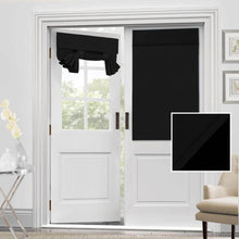 Load image into Gallery viewer, Blackout Privacy Door Curtains for Door Window,Curtains for Glass, Thermal Insulated Tie Up Shade Window Covering for Bedroom
