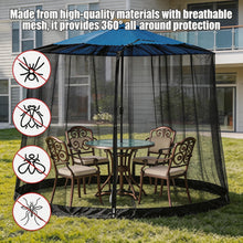 Load image into Gallery viewer, Patio Umbrella Mosquito Netting for 7.5ft to 11ft Umbrellas | Outdoor Insect Mesh Screen for Garden &amp; Deck
