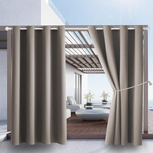 Load image into Gallery viewer, Extra Large Waterproof ,UV-Blocking Outdoor Curtains,Fits Large Patio,Gazebo
