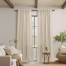 Load image into Gallery viewer, Linen Blackout Curtains - Thermal Insulated &amp; Noise Reducing | 99% Light Blocking for Living Room
