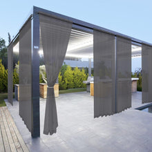 Load image into Gallery viewer, Waterproof Outdoor Sheer Curtains for Patio - 2 Panel Grommet Voile Curtains for Porch, Pergola, Cabana, Sun Shade - Lightweight Indoor/Outdoor Sheers for Living Room, Bedroom
