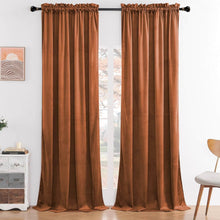 Load image into Gallery viewer, Luxury Velvet Blackout Curtains - 99% Light Blocking &amp; Thermal Insulated for Bedroom | Noise Reducing &amp; Energy Saving (Multiple Sizes)
