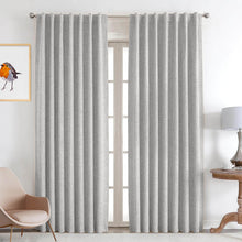 Load image into Gallery viewer, Linen Blackout Curtains - Thermal Insulated &amp; Noise Reducing | 99% Light Blocking for Living Room
