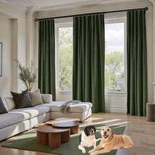 Load image into Gallery viewer, Luxury Velvet Blackout Curtains - 99% Light Blocking &amp; Thermal Insulated for Bedroom | Noise Reducing &amp; Energy Saving (Multiple Sizes)
