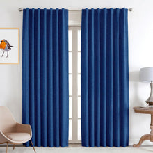 Load image into Gallery viewer, Linen Blackout Curtains - Thermal Insulated &amp; Noise Reducing | 99% Light Blocking for Living Room
