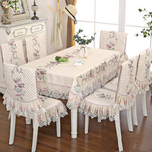 Load image into Gallery viewer, Elegant luxury wedding home tablecloth rectangular tablecloth chair cover 1 pastoral style elegant Table Cover
