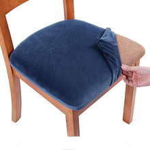 Load image into Gallery viewer, Stretch Chair Seat Cover, washable velvet chair cover
