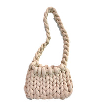 Load image into Gallery viewer, Diy Chunky Handbag,Thick Cotton Wool Woven Handbag, Handmade Coarse Wool Knitted Bucket Bag
